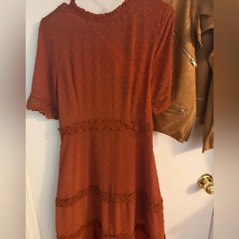 Lulu’s Rust Prairie Dress - Picture 2 of 2